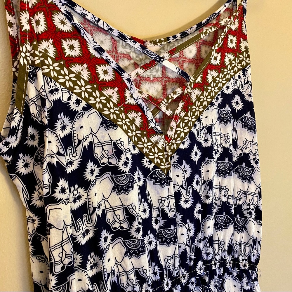 Elephant Print Romper